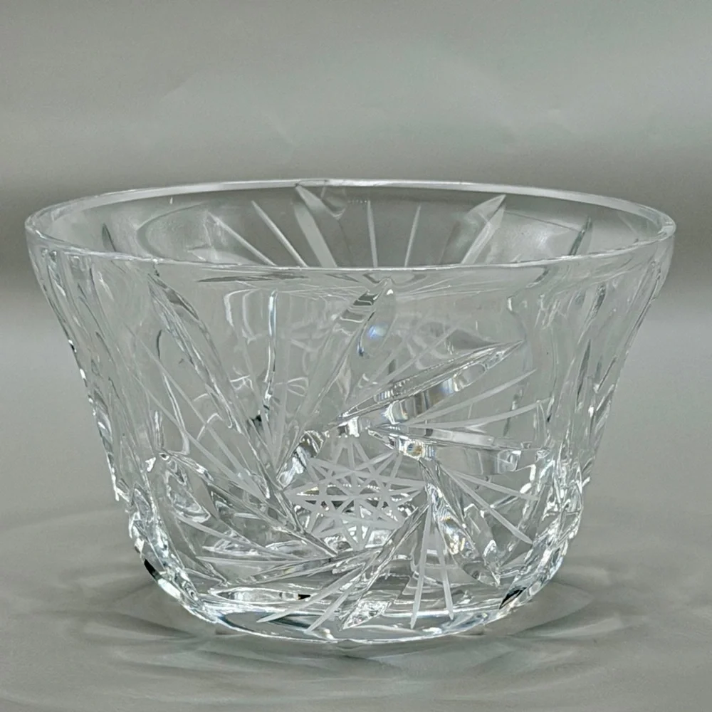 Vintage Anna Hutte Bleikristall Lead Crystal‎ Mini Creamer & Sugar Set ANN16